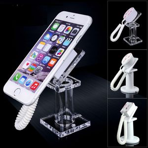 50pcs Acrylic mobile phone security display stand holder with retractable cable anti-theft for all handhelds exhibit mp3 controller etc