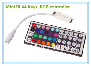 4 pçs / lote mini 44key ir rgb controlador remoto DC5V 12 v para 5050/3528 levou luz de tira e módulo de LED RGB