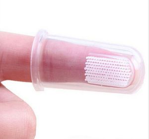 Brand New Baby Artigos Crianças Dentes Limpar Massagem Silicone Silicone Bebê Dedo escova de goma de escova