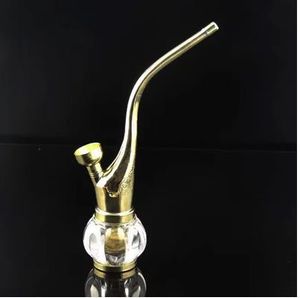 Vintage brass water pipes birthday Hookah tobacco hookahs cigarette dual-use, wholesale glass bong accessories, glass hookah accessor