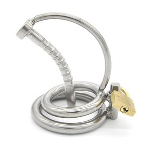 Dispositivi di castità Sexy MonnaLisa The Male Stainless Steel Chastity Cage Belt Device Tube filettato # R47