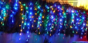 8m * 0,65m LED-gardinsträngljus 192 LED-lampor Icicle Background Christmas Wedding Party Holiday Fairy Lighting