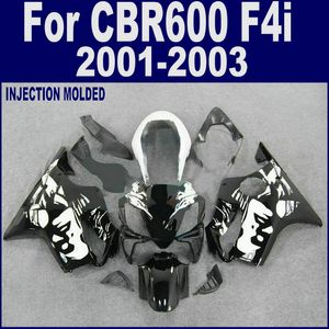 2004 Honda CBR 600 F4i achat en gros de Moulage par injection pour carénages HONDA CBR F4i noir kits de carénage CBR600 F4i Gifts