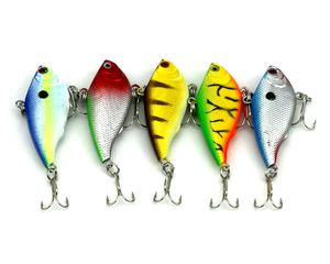 Frete grátis 5 pcs 55mm VIB Plástico LARAS CRANKBAIT 5 cor 5.5 CM VIBRAÇÃO 7.5G plástico pesca isca dura, VIB isca de pesca