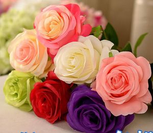 New Artificial Falso Círculo De Seda Centro Rose Bouquet De Flores Para Casa Decoração Do Casamento Centros De Mesa Decoração 7 cor para escolher SF0212