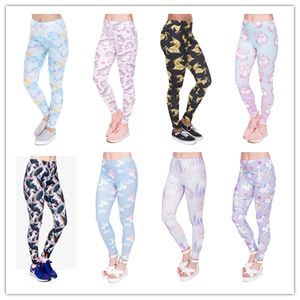 DHL LIBERO! 10 pz / lotto leggings donna arcobaleno legins unicorno stelle striscia stampa 3d cosy legging donna a vita alta leggings casual 12 colori