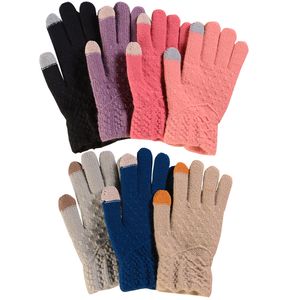 7 färger mode vinter pekskärm smarta handskar för kvinnor eller män varma stickade handskar smart för telefoner vantar smarta utomhushandskar