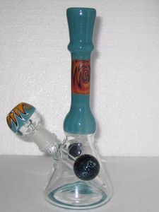 dab rig colored glass wig wag oil rig Wax Rig Concentrate Oil Rig Beaker Base Bong 7.4'' Glass Bongs Mini Bong Dab Water Pipes