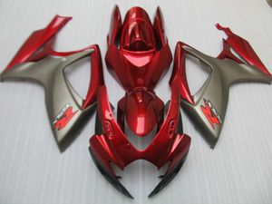 Injection Fairings Bodywork for SUZUKI GSXR600 750 2006 2007 GSXR600 GSXR750 K6 06 07 GSXR 600 GSXR 750 Red grey Fairing kit gg69