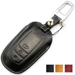 Genuine Leather Car Key case for TOYOTA highlander crown rav4 camry reiz corolla proado Cover Key holder wallets keychain auto accessories