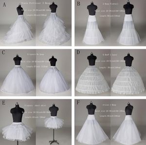 Kısa Beyaz Altlık toptan satış-En Yeni Ucuz Stil Beyaz A Line Deniz Kızı Kürek Hoop Hoopless Kısa Crinoline Petticoat Kayma Underskirt Gelinlik Online