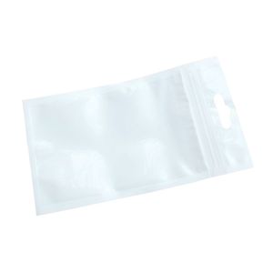 Wholesale 5000pcs/lot clear+white plastic Zipper Retail package bag For Data cable car charger Cell Phone Accessories Packing bag