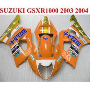 Высокое качество кузова набор для SUZUKI GSXR1000 K3 K4 2003 2004 обтекатель комплект GSX-R1000 03 04 синий оранжевый Корона мотоцикл обтекатели B1P9