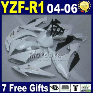 FAIRING KIT FÖR YAMAHA YZF R1 2004 2005 2006 Alla vita injektionsgjutningsmässiga kitdelar 04 05 06 R1 Kroppspaket R14D