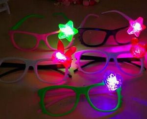 Led flash glasses frame new children girl boy cartoon flashing lights glasses party bar event supplies decoration Christmas kids cool gift