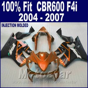 Stampaggio ad iniezione per carenature HONDA CBR 600 F4i 2004 2005 2006 2007 OEM cbr600 f4i 04 05 06 07 kit carenature arancioni JCDS