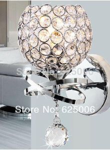 Applique de style moderne lampe de chevet chambre lampe d'escalier appliques murales en cristal E14 Led unique or argent couleur éclairage intérieur