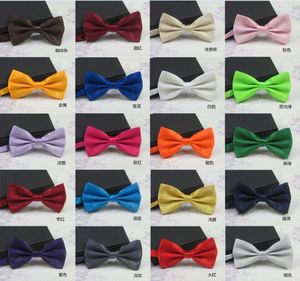 Bow tie 25 colors 12*6cm Adjust the buckle solid color bowknot Occupational bowtie for Father's Day tie Christmas Gift