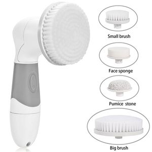 4 in 1 detergente viso elettrico pulizia profonda cura della pelle rimozione di comedone spazzola per lavaggio massaggiatore spazzole esfolianti per il viso