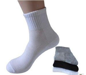 Mens långa bomullstrumpor män våren sommar soild mesh socka alla storlekar kläder tillbehör till manlig