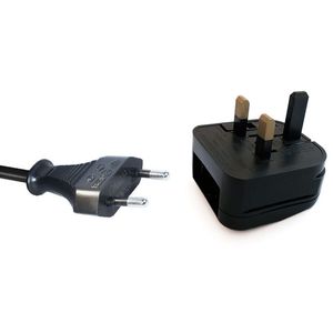 100x Hot Sale European Euro EU 2 till 3 Pin UK Universal Travel Strömförbindelser Adapter Plug Converter med säkring