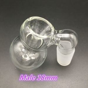 バブラーの男性の男性10mm 14mm 18mmジョイントガラスパークアシュキャッチャーボウルズボンズオイルリグを添えた新しい灰キャッチャーボウル