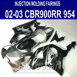 Injection molding Motorcycle parts for Honda cbr900rr fairings 954 2002 2003 silver black CBR954 plastic fairing kit CBR900 RR 02 03 YR14