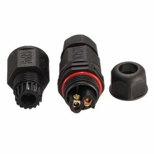 2/3/4 Pins 15A IP68 Wasserdichter Steckverbinder AC DC 10 mm TÜV-Schraubverriegelungsverbinder Elektrokabel-Adapter