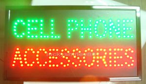 Super brightly LED Cell Phone Accessories sign neon light Plastic PVC frame Display 23.62''x13'' indoor Free shipping