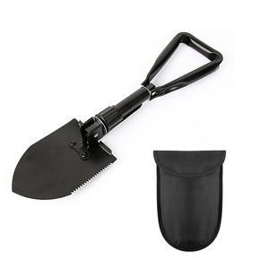 Wholesale Garden Military Folding Shovel Multifunctional Snow Spade Pickax Outdoor Camping Survival Entrenching Tool with Carrying Pouch
