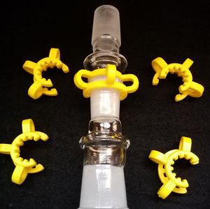 10mm 12mm 14mm 19mm clipe Keck de plástico para laboratório/laboratório clipe de braçadeira para adaptador de vidro Bong de vidro