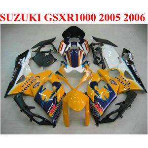Lowest price fairings set for SUZUKI 2005 2006 GSXR1000 K5 K6 orange blue Corona ABS GSX-R1000 05 06 GSXR 1000 fairing kit TF90