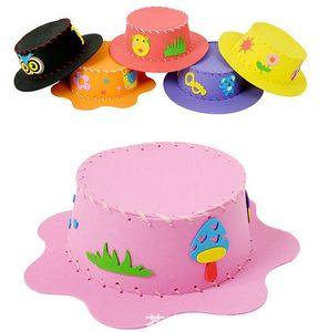 Wholesale kids toy diy craft kit for sale - Group buy DIY EVA Puzzle Hat Caps for Children Baby Self adhesive Handmade D Eva Carton Craft Kits Education Kid Toy