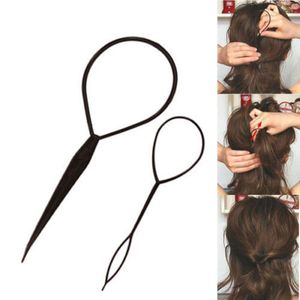 Wholesale-2PCS Lot Styling Tools Hair Styling Topsy Tail Hair Braiding Machine Clips For Hair Curler For Hair Acessorios para cabelo