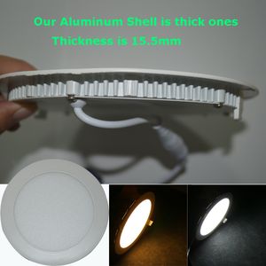 20X wysokiej jasności Okrągły panel Lights Niskie ceny Zagłębione Downlight Lamp3W / 6W / 9W / 12W / 15W / 18W AC100-240V CE RoHS FCC