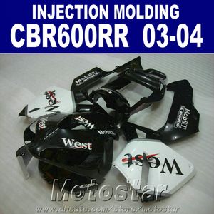 Gratis Anpassa för Honda CBR 600RR FAIRING 2003 2004 100% FIT INJECTION 03 04 CBR600RR ABS plastfeudings kit