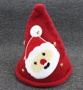 Xmas Knit Hat Santa Claus Winter Hats For Children Christmas Beanies Hats Free Shipping