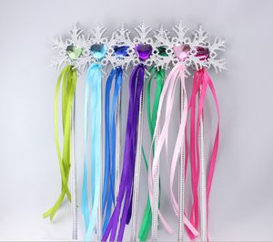 Fairy Wand ribbons streamers Christmas wedding party snowflake gem sticks magic wands confetti party props decoration events favors Supplies