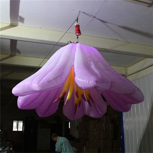 Best quality event decorations ceiling inflatable flower with luminous led light for Party/event/club decorative