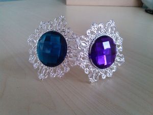 Rings De Serviettes Pourpres achat en gros de Achat Mix Up Color Purple Emerald Elegance en plastique Serviette