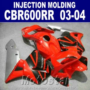 Vermelho 100% ABS carenagem kits para HONDA CBR 600RR2003 2004 Injeção Moldagem cbr600rr 03 04 motocicleta carenagem peças TSVH