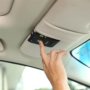 Bluetooth sem fio mãos livres viva-voz alto-falante carro kit clipe de viseira multiponto