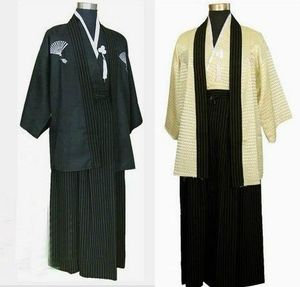 Grandi proprietari terrieri costume da samurai costume kimono abbigliamento fotografato ritratto Giappone abito kimono giapponese per uomo