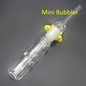 Mini colecionador de n￩ctar vidro cachimbo de ￡gua borbulha com unha de ponta de vidro e clipe de keck