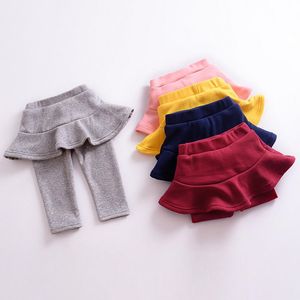 Baby Girls Clothes Infant Toddler Girls Culottes Leggings Spring Autumn Winter Soft Thicken Warm Pantskirts Girls Tutu Skirt Pants 5 Colors