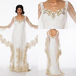 Novo Barato Sexy Fantasia Abaya Muçulmana Vestidos De Noite Dubai Marroquino Apliques Islâmicas Lace Beaded Poet Manga Longa Vestidos Arábicos Vestido Formais