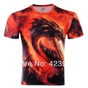 Wholesale hot flame for sale - Group buy w1209 Hot Sale High Quality Flame Dragon Printed D T shirts Multicolor Punk D Short Sleeve Men s Tee Shirt Plus Size XS XL