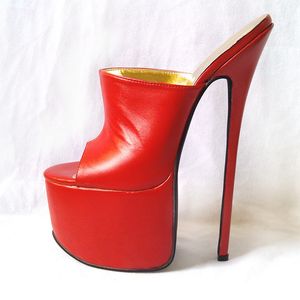 Kvinnor Klackar 25cm Heel Höjd Sexig PU Pekad Toe Stiletto Heel Sandals Party Shoes Fler färger tillgängliga nr P2401