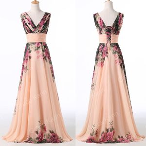 Queue De Bal Robe achat en gros de Grâce Karin Retro long Summer Fashion Masquerade Soirée Prom Maxi Dress Floral Taille US CL7502