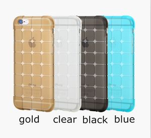 Rock D Magic Cube Grid Serie Soft Gel TPU Transparent Protective Phone Case Back Cover för iPhone S plus Samsung Galaxy S6 Edge Note